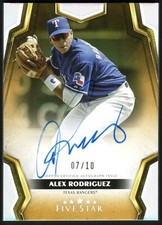 2024 Topps Five Star Alex Rodriguez #FSA-AR Gold On Card Auto /10 Rangers SSP