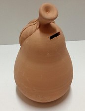 SALVADANAIO TERRACOTTA FORMA PERA ALTEZZA CM 22X13 - PRODOTTO ARTIGIANALE -