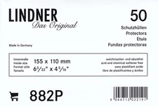 Sleeves For Euro Post Cards Side Load 155x110 mm 50 Currency Holders By Lindner