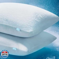 Niagara Cooling Pillowcases 2-Pack, 20x26, Nylon/Spandex, Hidden Zipper