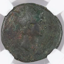 Augustus AE25 Roman Provincial of Asia Bronze Coin 27 BC - 14 AD NGC F