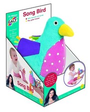 NEW Galt Toys Dr Miriam Baby Velour Song Bird Stuffed Animal Rattle Sound