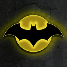 BATMAN DC LOGO LIGHT Large LED 25" Store Display Comic Sign by BRANDLITE