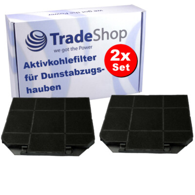 2x Aktivkohlefilter für Faber Cylindra Gloss 37, Cylindra Isola 37 Abzugshaube