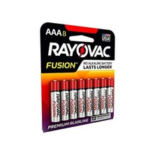 Rayovac Fusion AAA Batteries, Premium Alkaline Triple A Assorted Sizes