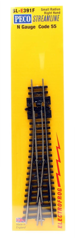 PECO 'N' GAUGE SL-E391F SMALL RADIUS RIGHT HAND TURNOUT TRACK PIECE - Image 2 of 2