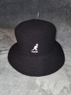 KANGOL BERMUDA BUCKET HAT MENS MEDIUM 20833797 NEW UNISEX BLACK
