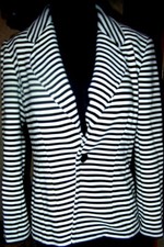 Blazer Stripe White Black Business Calvin Klein Misses size 6 New