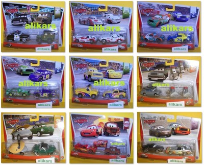 2-pack Disney Pixar Cars Giocattolo Mattel 1:55 Autos Modellini Metallo  Die-cast