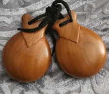 Pair Of Wooden Castanets Clappers