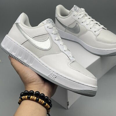 Nike Air Force 1 Unity GS White Grey Platinum Kids Sz 6Y Nike Air Force 1 Unity GS White Grey Platinum Kids Sz 6Y