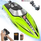 Rc Boat 17 Inch 30 Mph Brushless High Speed Remote Control Green Lake Racing Toy