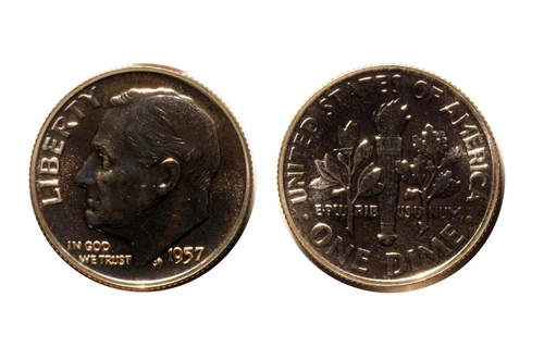 1957  Silver Proof Roosevelt Dime -  Gem Proof -   #R325