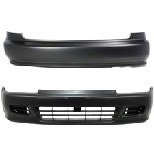 Front Rear Bumper Cover Set For 1992-1995 Honda Civic Hatchback Primed Plastic