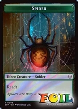 Spider/Illusion Villain 2-Sided 3/2 MTG Marvel's Spider-Man Token NP Foil