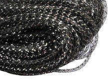 1 PCS 50 Yards Solid Mesh Tube Deco Flex Wreaths Cyberlox CRIN 4mm Black