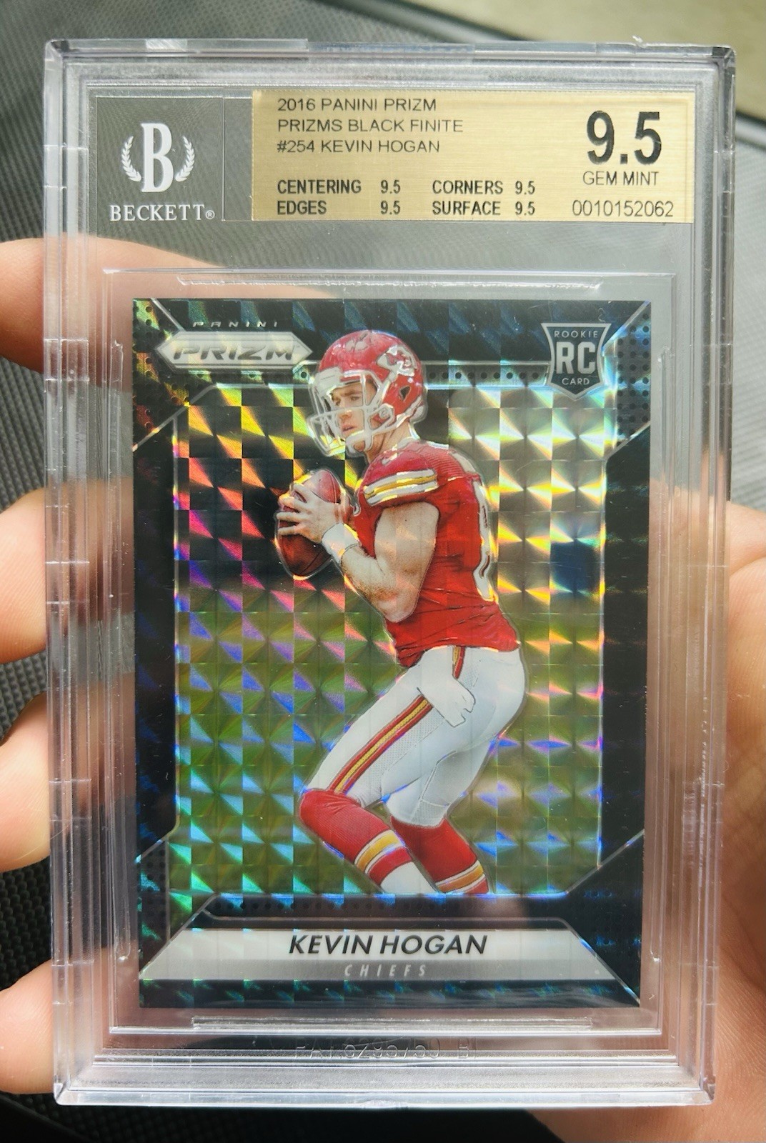 Kevin Hogan Panini Prizm #254 Black Finite Prizm 1/1