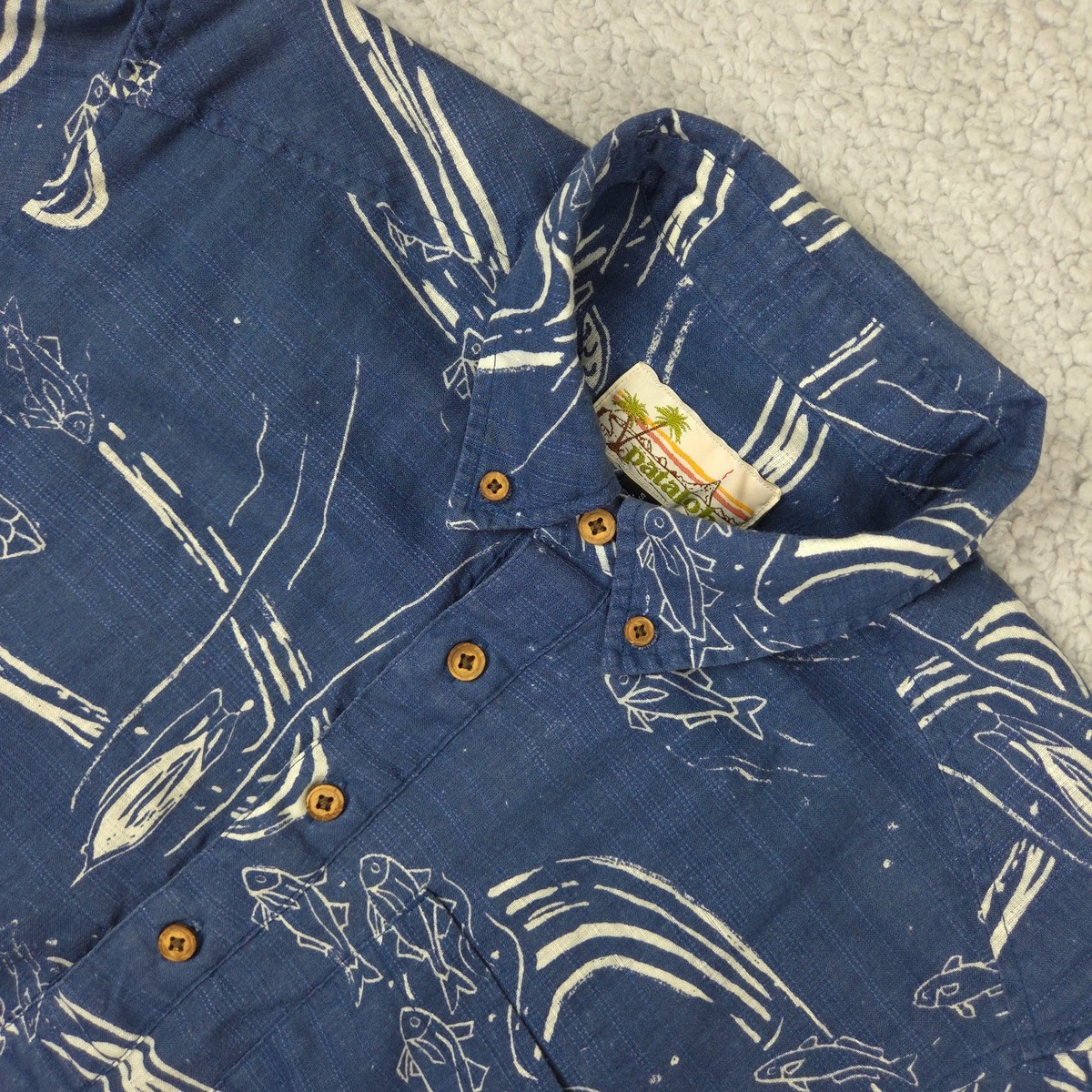 Pataloha Patagonia Mens S Pullover Shirt Fish Hawaiian Tropical