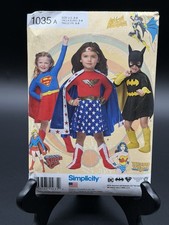Halloween SIMPLICITY PATTERN 1035 SUPER HERO COSTUMES BOYS GIRLS UNCUT
