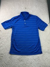 Champion Polo Shirt Men's Blue Medium Duo Dry Moisture-Wicking