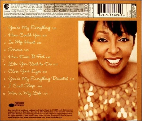 Anita Baker My Everything CD Europe Blue Note 2004 CD. Mediamotion pressing - Image 2 of 4