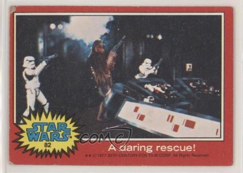 1977 Topps Star Wars #82 A daring rescue! — Raw