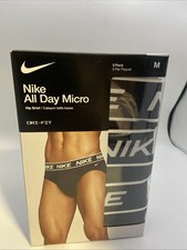 Nike Men's All Day Micro HIP BRIEF  3-Pack Size M Black/White