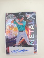 2026 Leaf Metal Baseball Nicky Becker Auto 1/1 - Metal X - MX-NB1 # Fire card