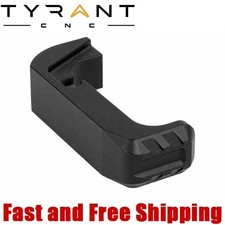 Tyrant CNC Aluminum Extended Mag Release for 9mm Glock Gen 4 to 6 - Black