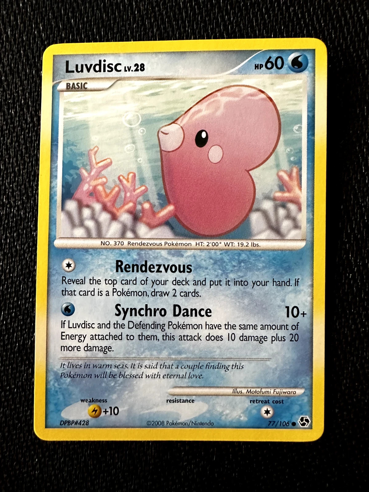 Luvdisc 77/106 Great Encounters Pokemon Card