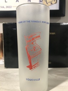 Kentucky Derby Bar Glass Harry Watterson Famous Mint Julep