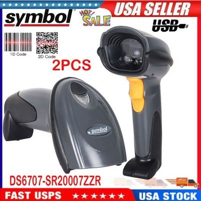 2PCS Symbol 1D 2D Handheld Barcode Scanner USB Standard Range DS6707-SR20007ZZR
