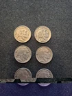 6 Beautiful Rugged 1938 D Buffalo Nickel Coins. Incredible Full Horn Details
