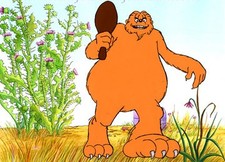 Production Cel with Matching Drawing of Big Paw from The Berenstain Bears' Meet