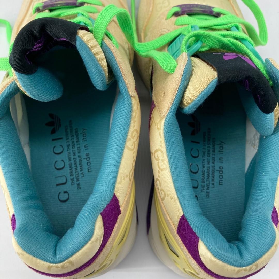 Auth Gucci Leather Lace Up Low cut Sneakers Beige Logo EU36 US6 UK3 Women thumbnail 11