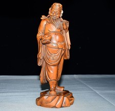 Exquisite Small Leaf Boxwood God of Wealth Ornament