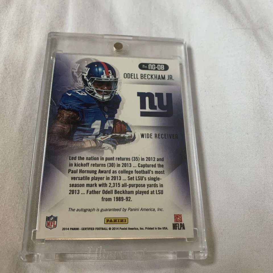 Odell Beckham Jr. 2014 Certified New Generation Signatures Green 1/5  - Image 2 of 2
