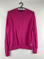 Cavalli Class Women's Pink Luxury Wool Sweater Jumper Size M