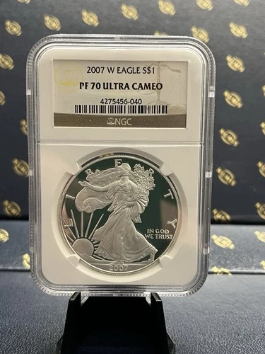 2007-W American Silver Eagle 1 Oz PF70 UCAM NGC Brown Label