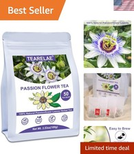 Authentic Passion Flower Tea - 50 Count Bags for Relaxation Refreshment