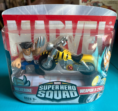 Marvel Super Hero Squad Wolverine Weapon X Cycle Hasbro 2007 Figure New MOC