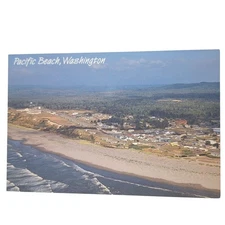 Postcard Pacific Beach Washington Aerial View Chrome Unposted