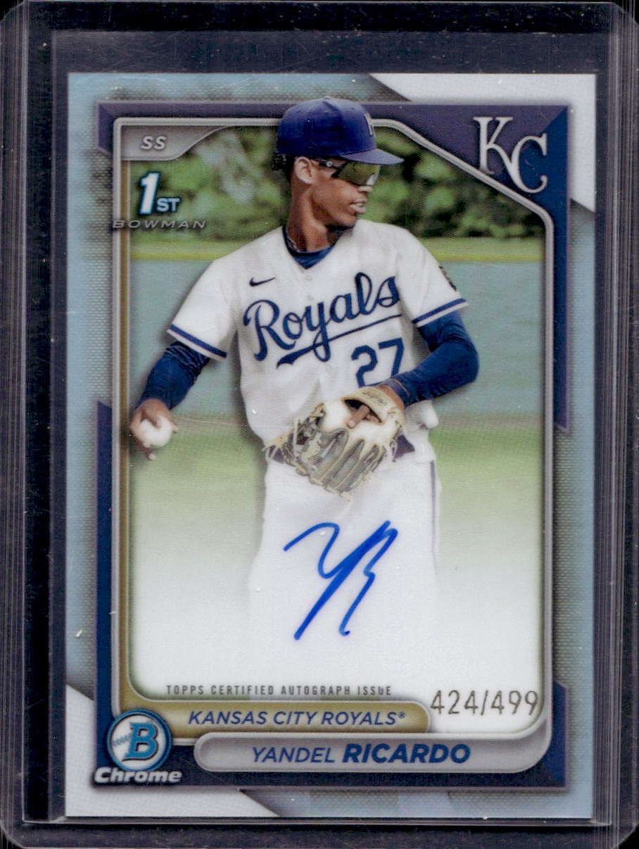 Yandel Ricardo 2024 Bowman Chrome #CPA-YRI Refractor Auto /499