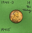1945 D  Lincoln Wheat Cent / Penny 1c BU Uncirculated