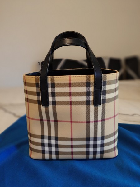 Burberry  Beige Nova Check Mini Tote Bag 