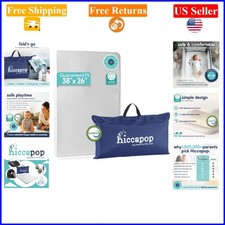 38x26x1.25 Inch Portable Playard Mattress with Carry Bag  Waterproof Cover