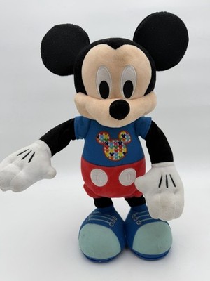 Disney Just Play Dancing Singing Light Up Mickey Mouse Tested Works 16'' Plush   