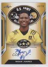 2016 Leaf US Army All-American Bowl Tour Yellow 10/10 Mique Juarez Auto 0af