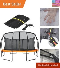 Finely Woven UV Resistant Trampoline Safety Net with Locking Zippers, 10-14 FT