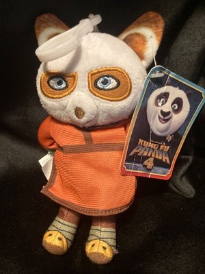 NEU KUNG FU PANDA FILM FIGUR MEISTER SHIFU PLÜSCHTIER STOFFTIER TASCHE CLIP AUF SCHLÜSSELANHÄNGER